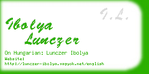 ibolya lunczer business card